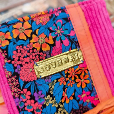 Carnet "Velours fleuri Lisa"