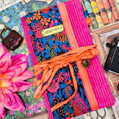 Carnet "Velours fleuri Lisa"