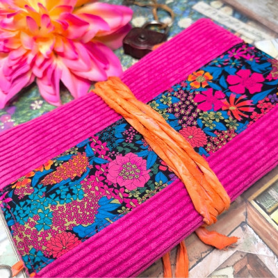 Carnet "Velours fleuri Lisa"
