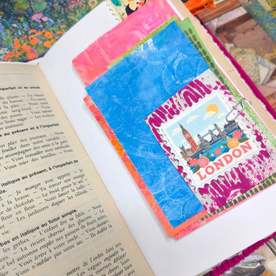 Carnet "Velours fleuri Lisa"