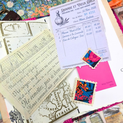 Carnet "Velours fleuri Lisa"