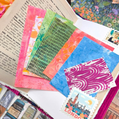 Carnet "Velours fleuri Lisa"
