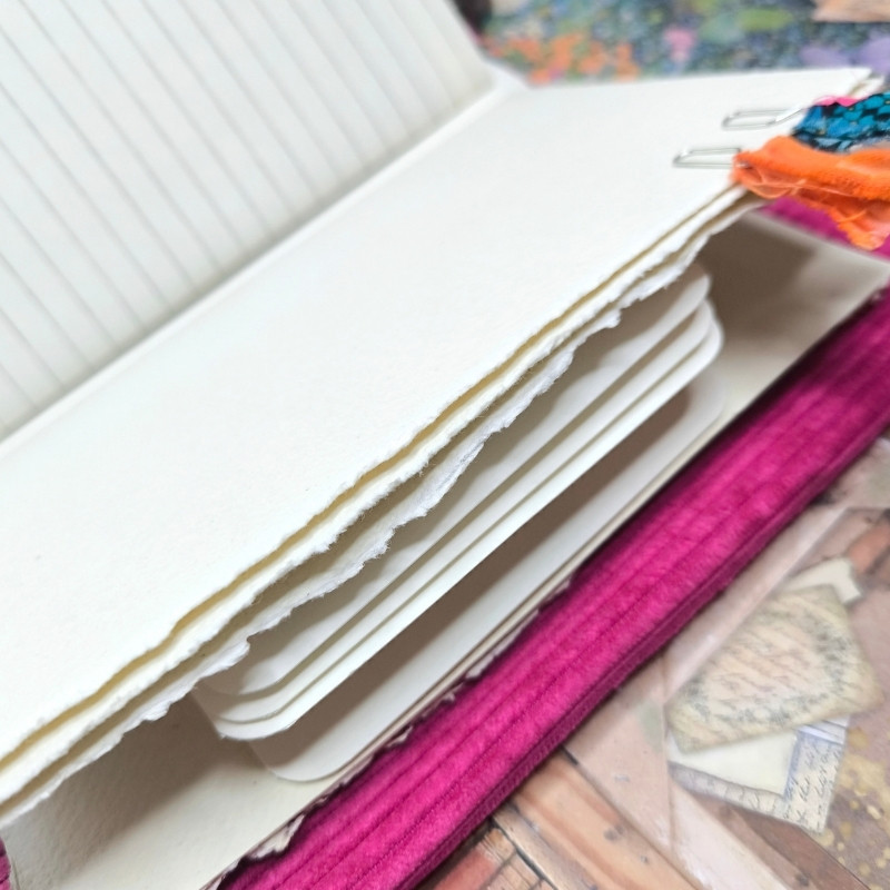 Carnet "Velours fleuri Lisa"