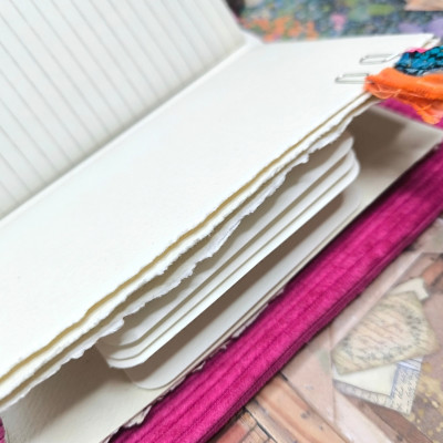 Carnet "Velours fleuri Lisa"