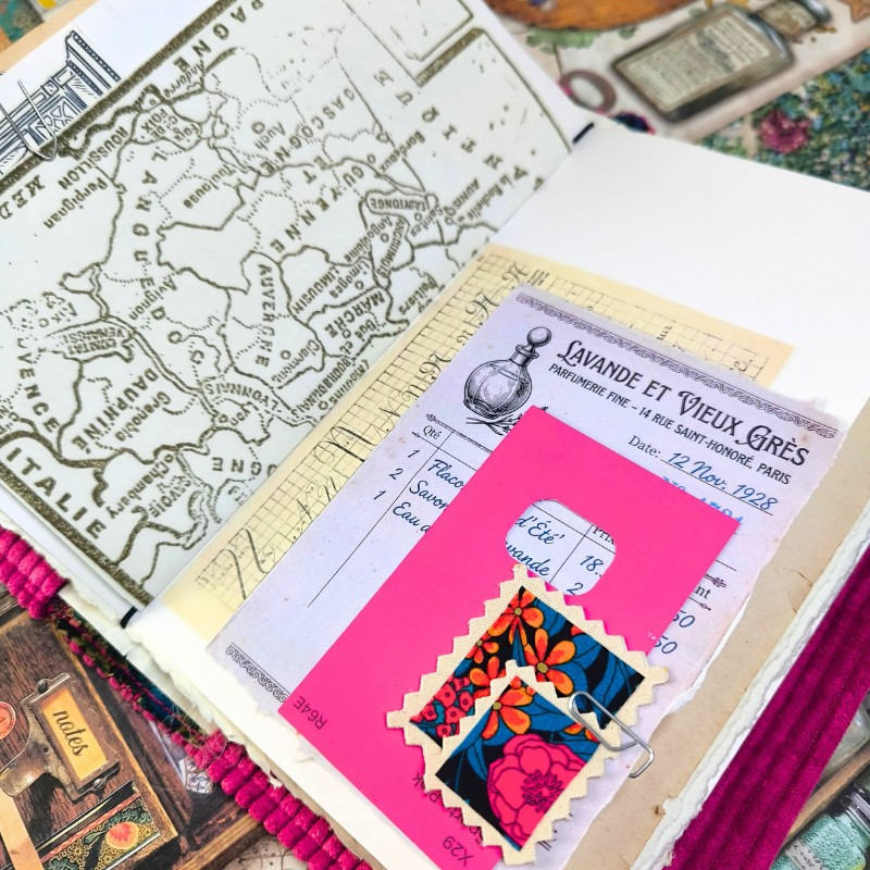 Carnet "Velours fleuri Lisa"
