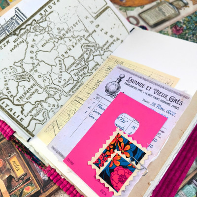 Carnet "Velours fleuri Lisa"