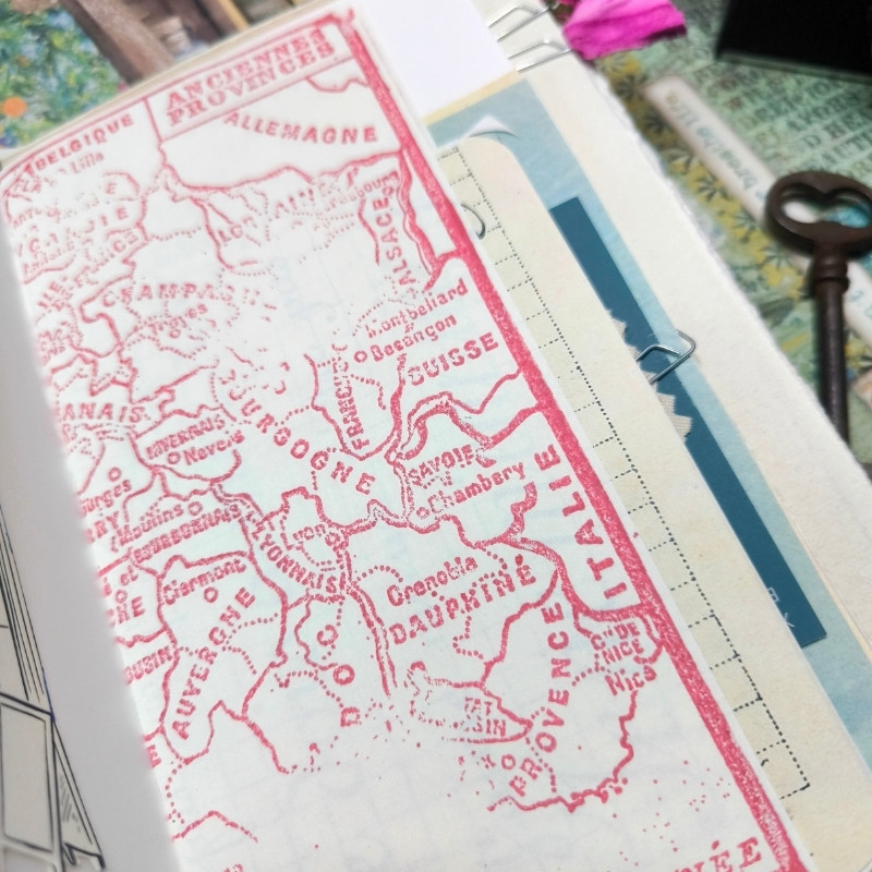 Carnet "Velours fleuri Margaux "