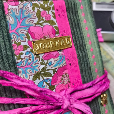 Carnet "Velours fleuri Margaux "