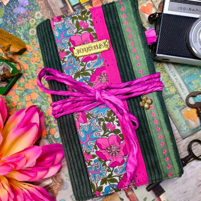 Carnet "Velours fleuri Margaux "