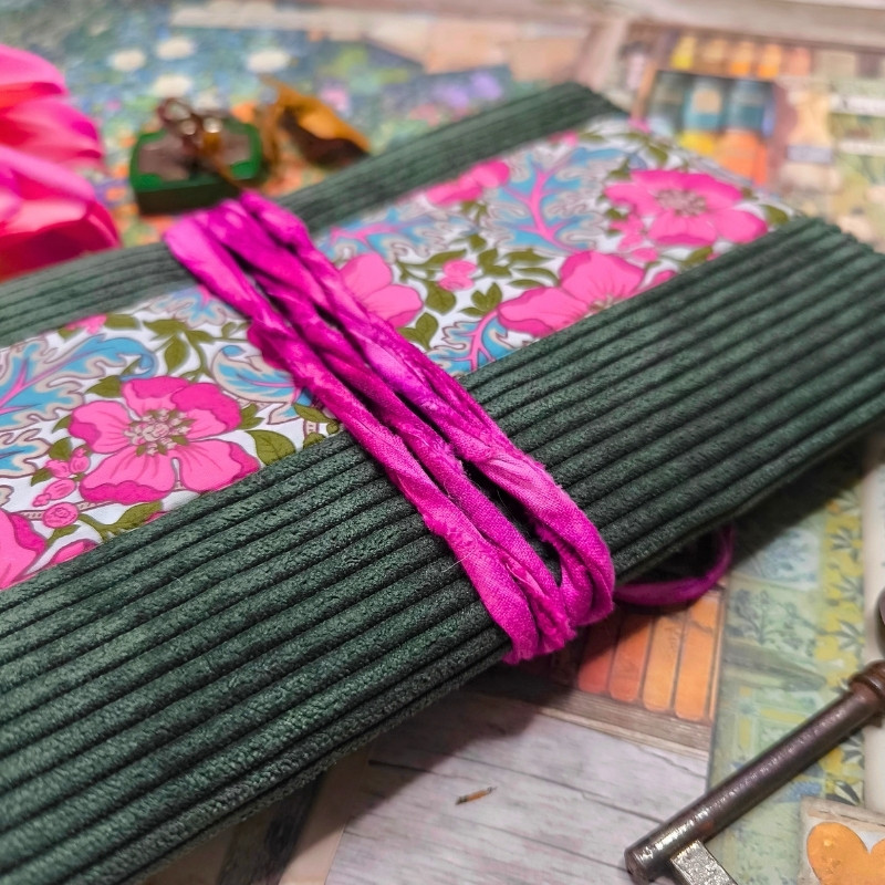 Carnet "Velours fleuri Margaux "