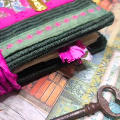 Carnet "Velours fleuri Margaux "