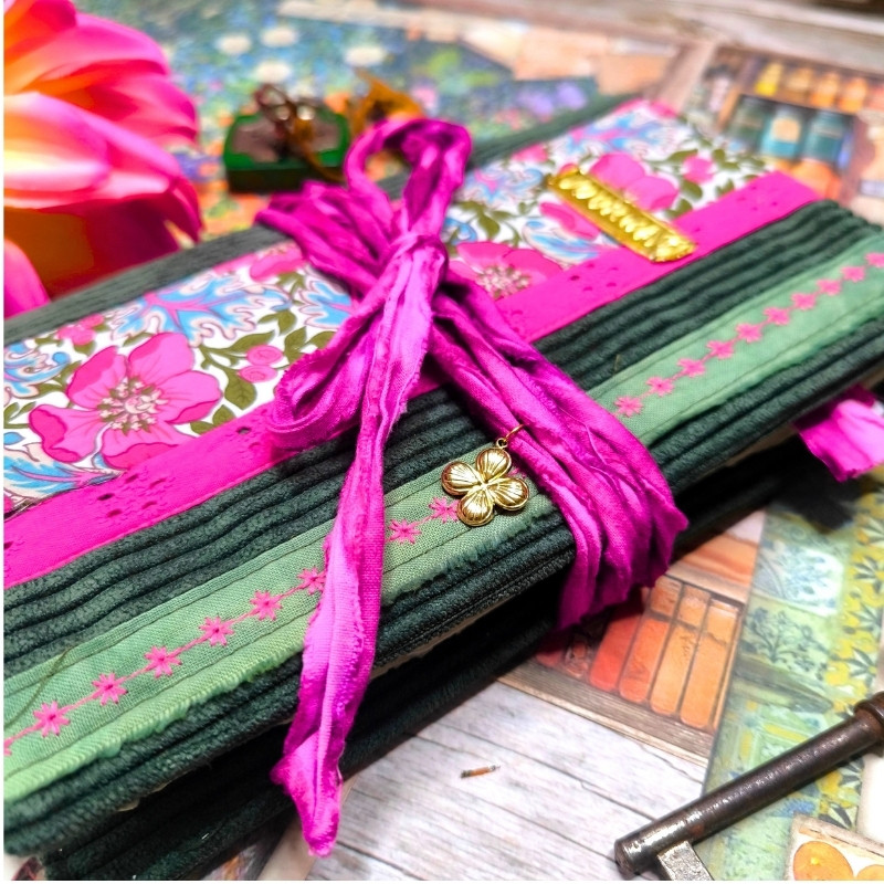 Carnet "Velours fleuri Margaux "
