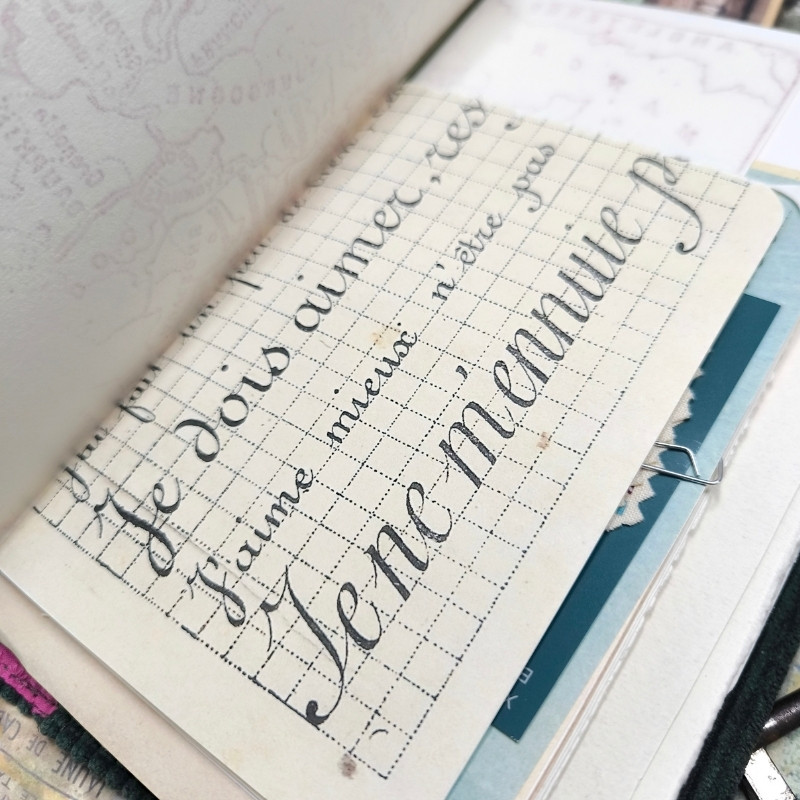 Carnet "Velours fleuri Margaux "