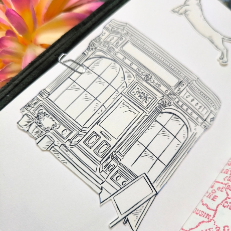 Carnet "Velours fleuri Margaux "