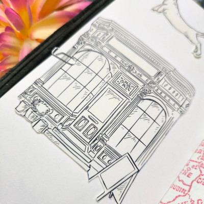 Carnet "Velours fleuri Margaux "