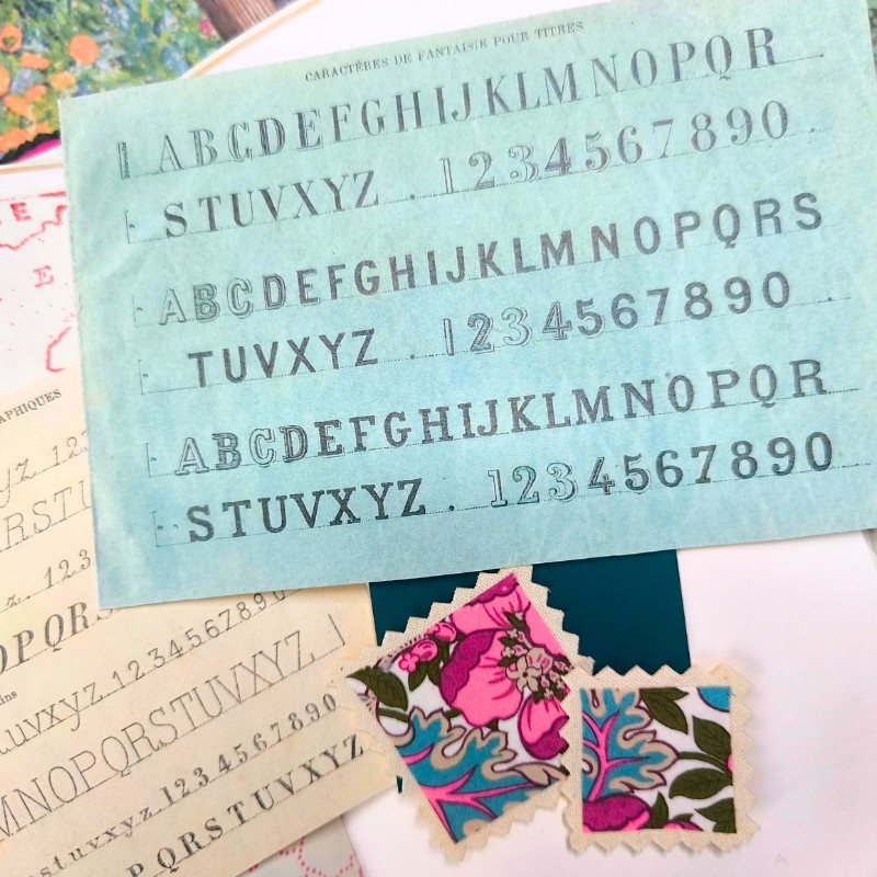 Carnet "Velours fleuri Margaux "