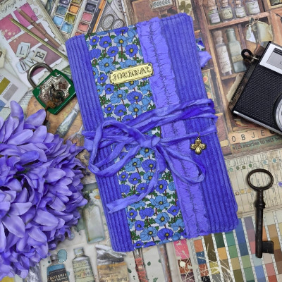 Carnet "Velours fleuri Léa"