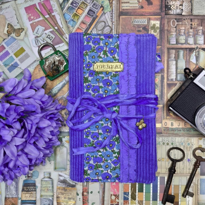 Carnet "Velours fleuri Léa"