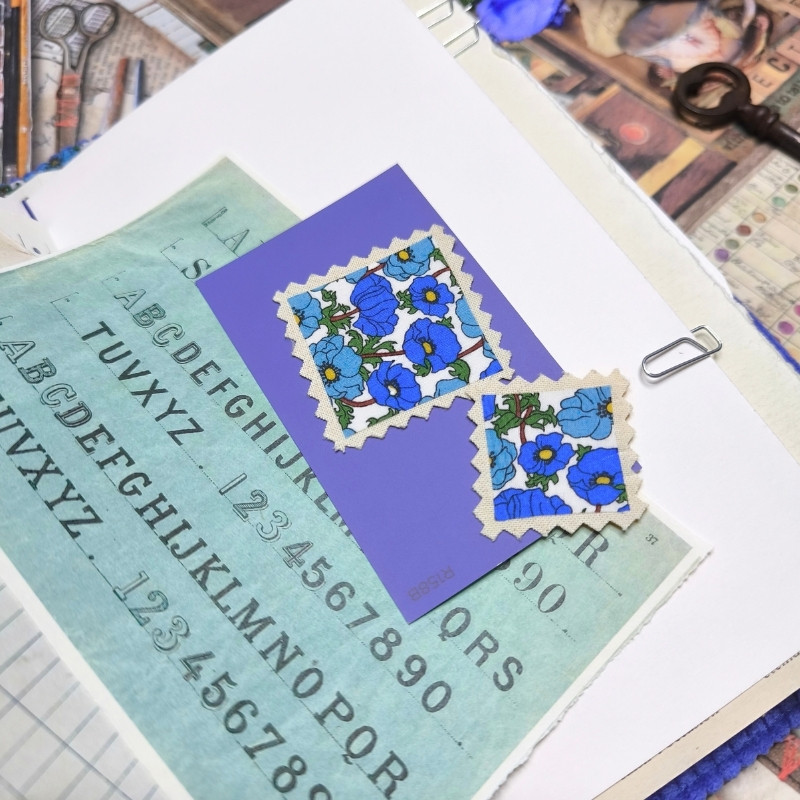 Carnet "Velours fleuri Léa"