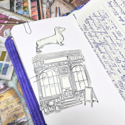 Carnet "Velours fleuri Léa"