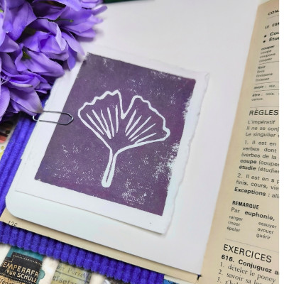 Carnet "Velours fleuri Léa"