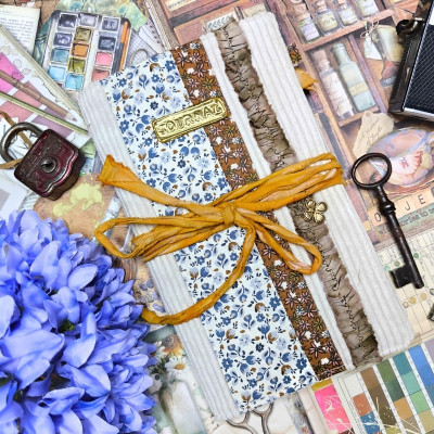 Carnet "Velours fleuri Ambre"