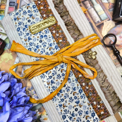 Carnet "Velours fleuri Ambre"
