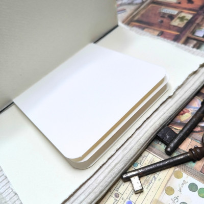 Carnet "Velours fleuri Ambre"