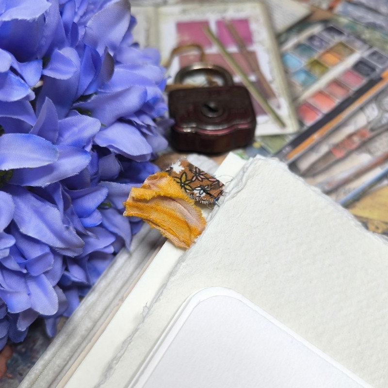 Carnet "Velours fleuri Ambre"