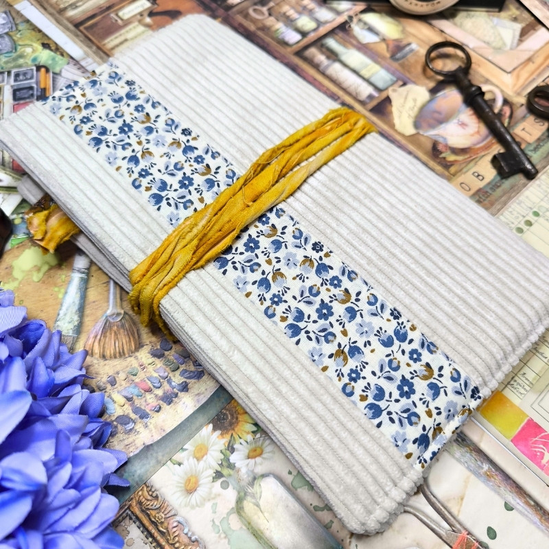 Carnet "Velours fleuri Ambre"
