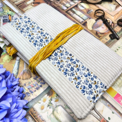 Carnet "Velours fleuri Ambre"