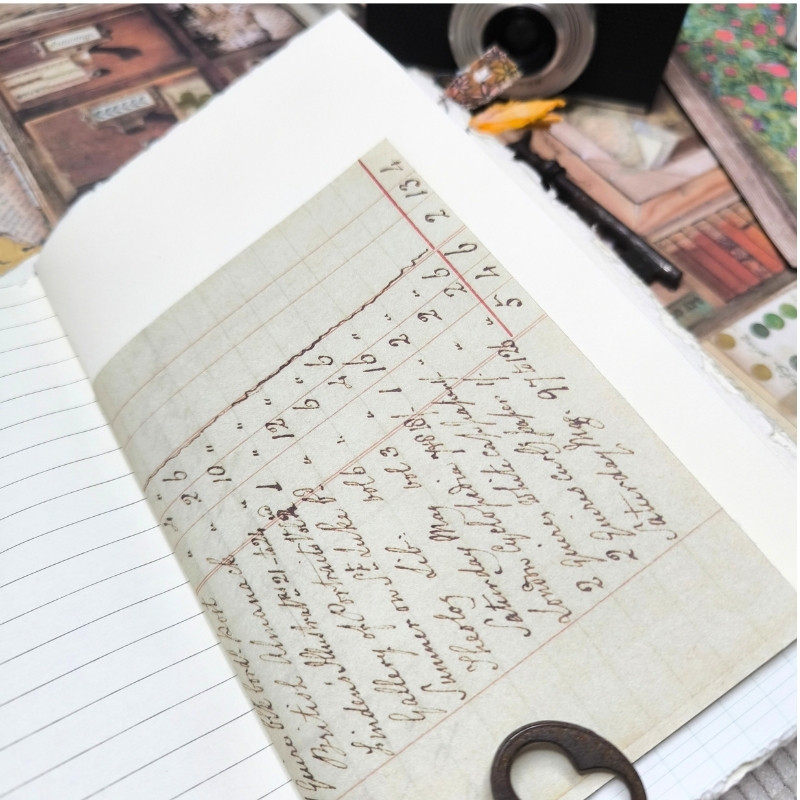Carnet "Velours fleuri Ambre"