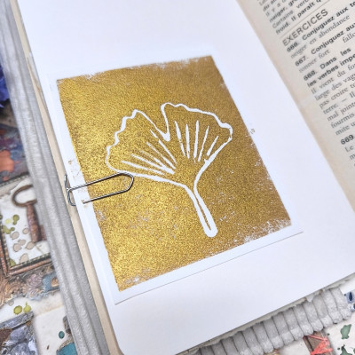 Carnet "Velours fleuri Ambre"