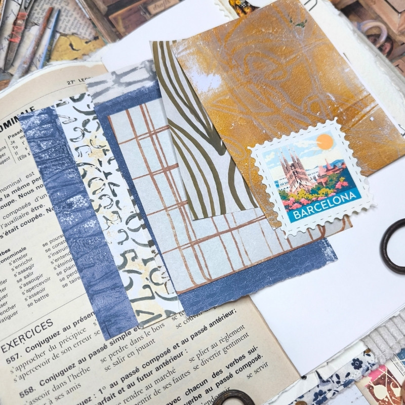 Carnet "Velours fleuri Ambre"
