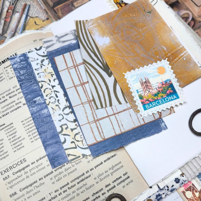 Carnet "Velours fleuri Ambre"