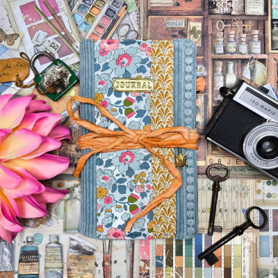 Carnet "Velours fleuri Prisca"