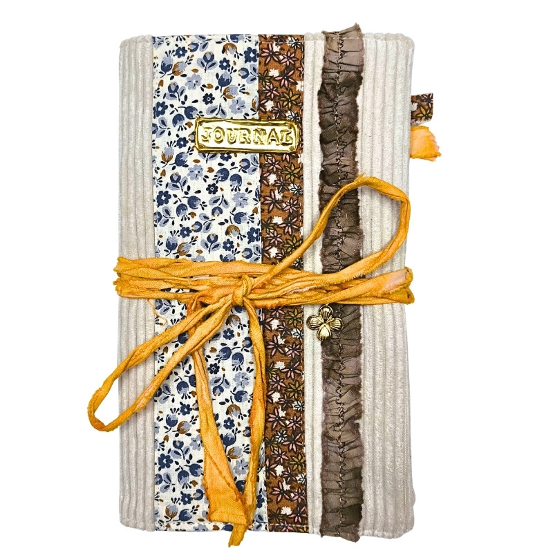 Carnet "Velours fleuri Ambre"