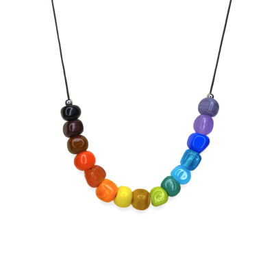 Collier " Cailloux Arc-en-ciel"