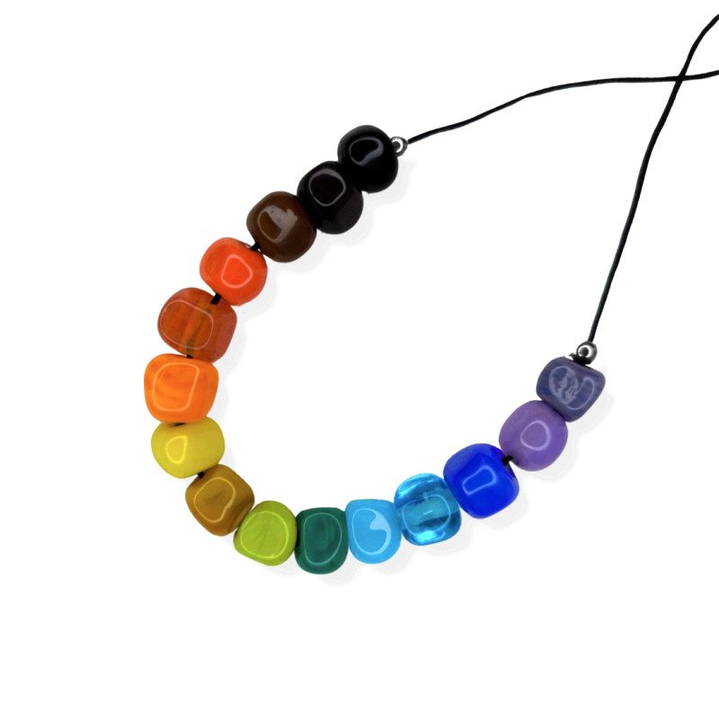 Collier " Cailloux Arc-en-ciel"
