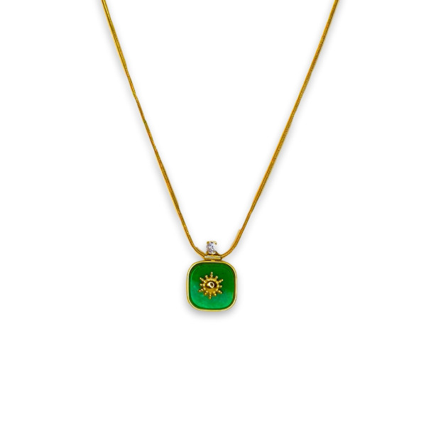 Collier "Vert Soleil"
