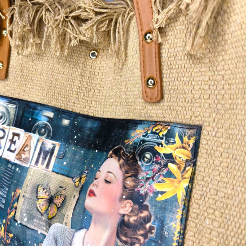 Sac cabas Art journal " Dream Retro"