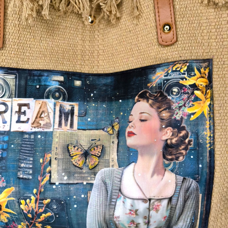 Sac cabas Art journal " Dream Retro"