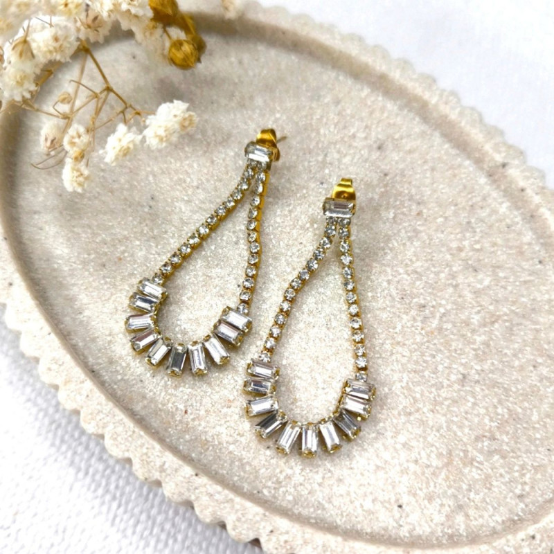 Boucles d'oreilles "Soirée strass"