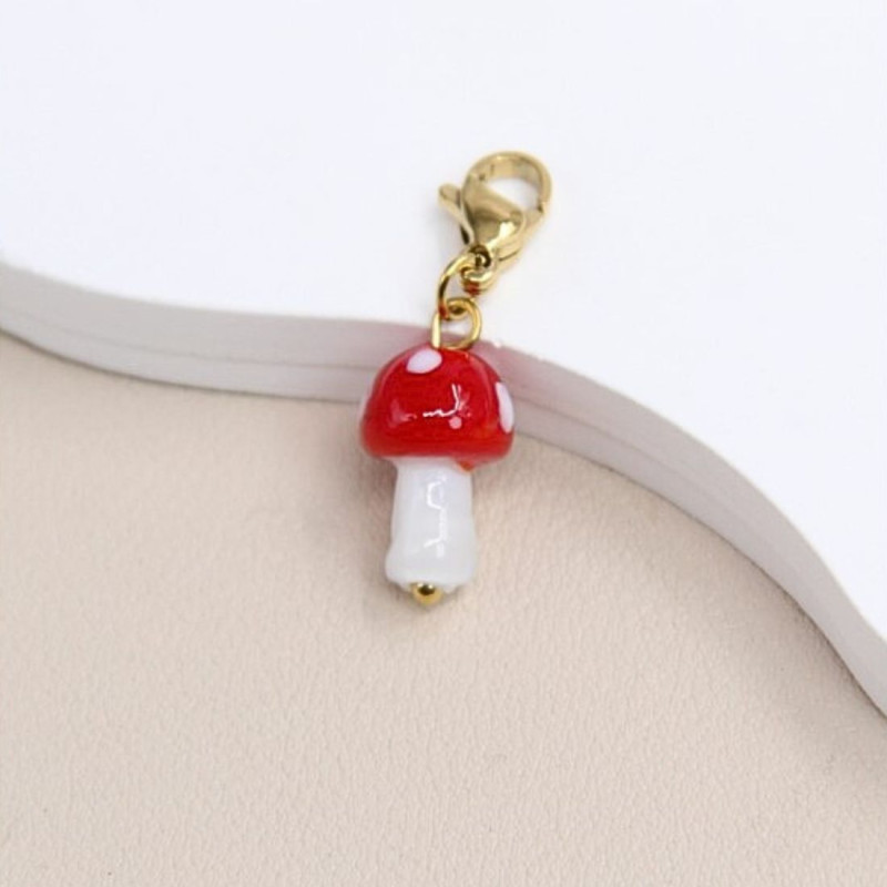 Charm Champignon en verre