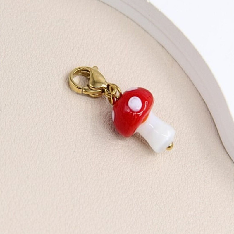 Charm Champignon en verre