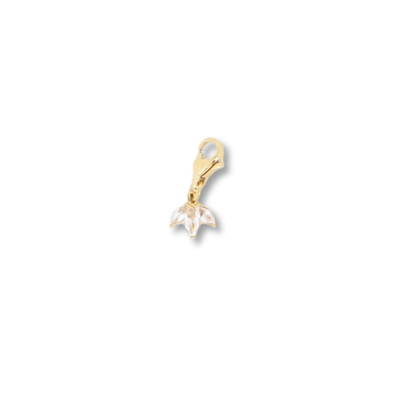 Charm Feuille cristaux