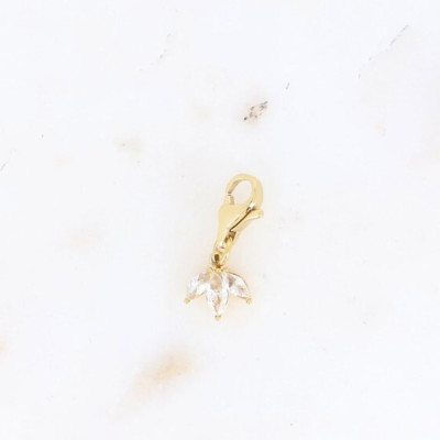 Charm Feuille cristaux