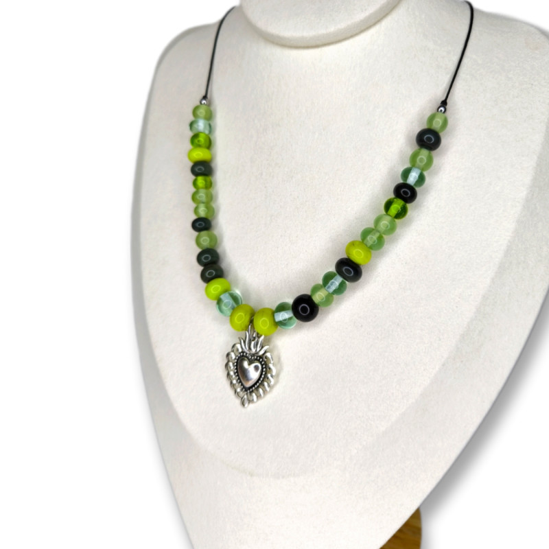 Collier "Coeur ex-voto Forêt"