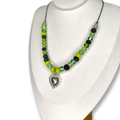 Collier "Coeur ex-voto Forêt"