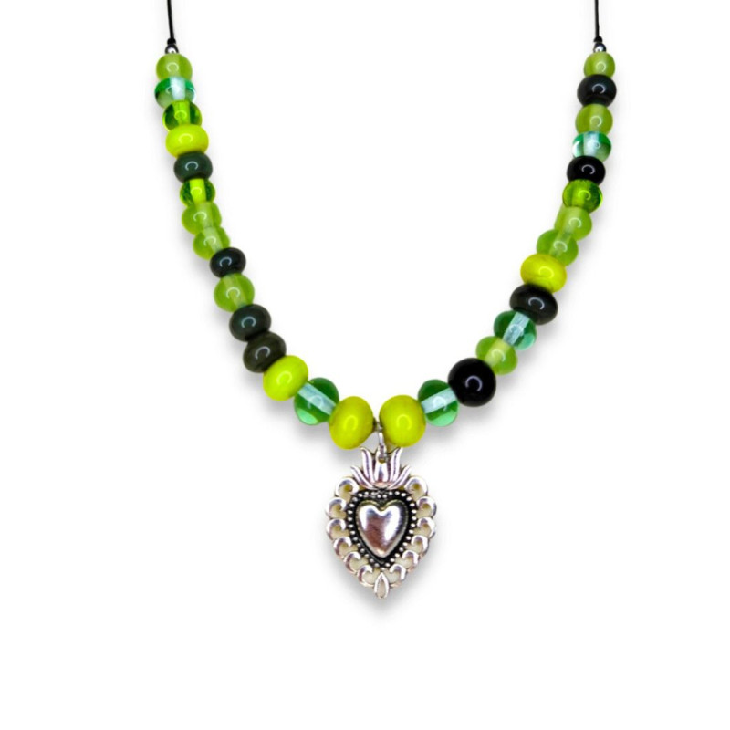 Collier "Coeur ex-voto Forêt"